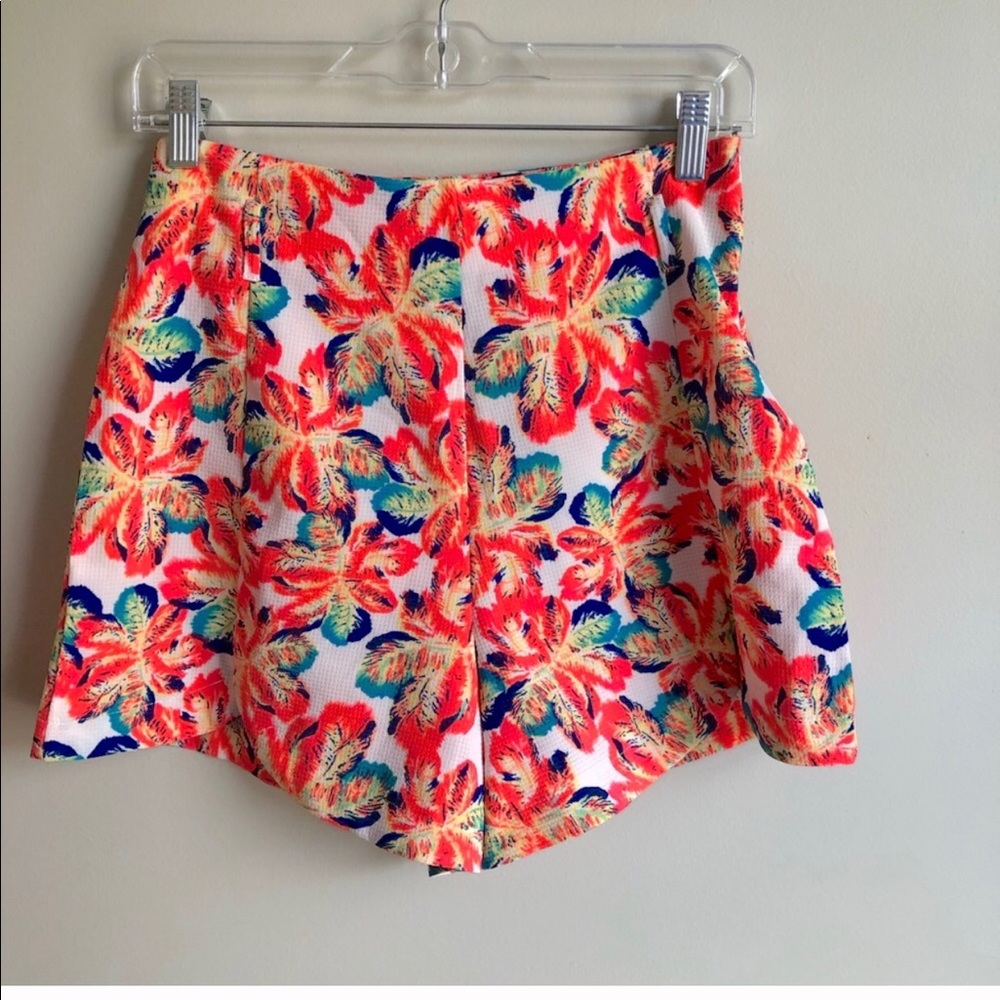 Missguided Neon Floral Shorts